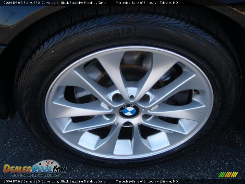 2004 BMW 3 Series 330i Convertible Black Sapphire Metallic / Sand Photo #25