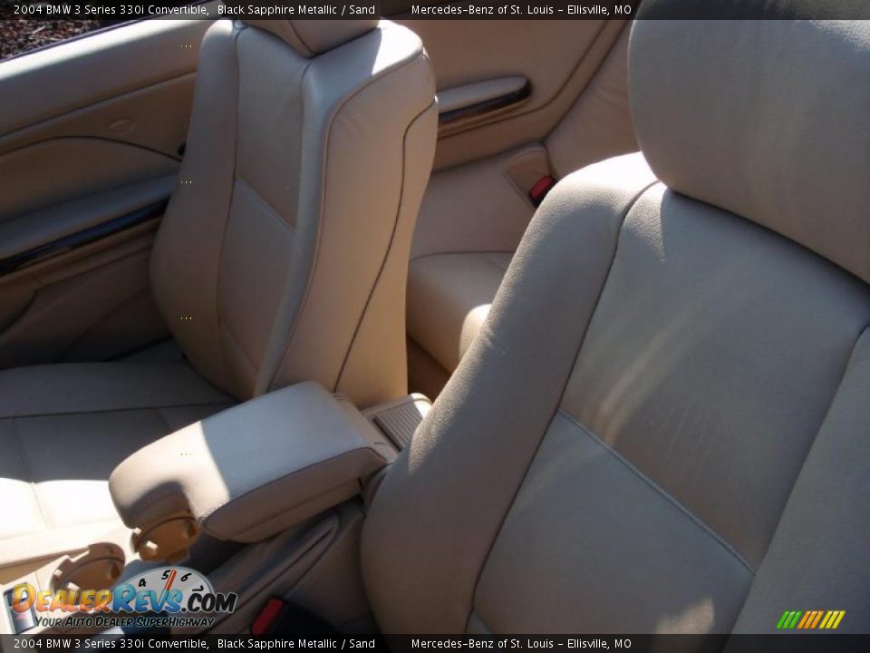 2004 BMW 3 Series 330i Convertible Black Sapphire Metallic / Sand Photo #33