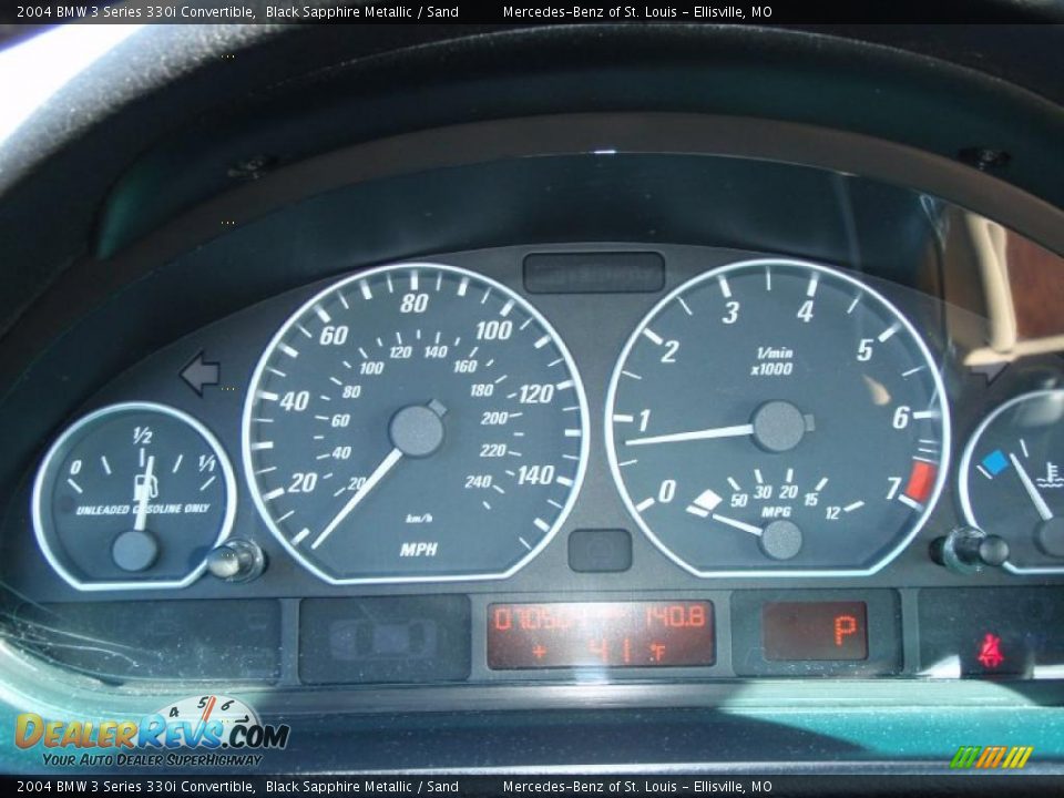 2004 BMW 3 Series 330i Convertible Black Sapphire Metallic / Sand Photo #36
