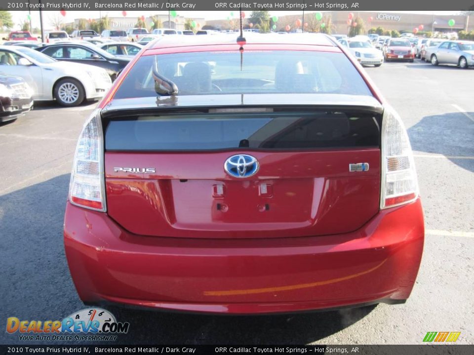 2010 Toyota Prius Hybrid IV Barcelona Red Metallic / Dark Gray Photo #4