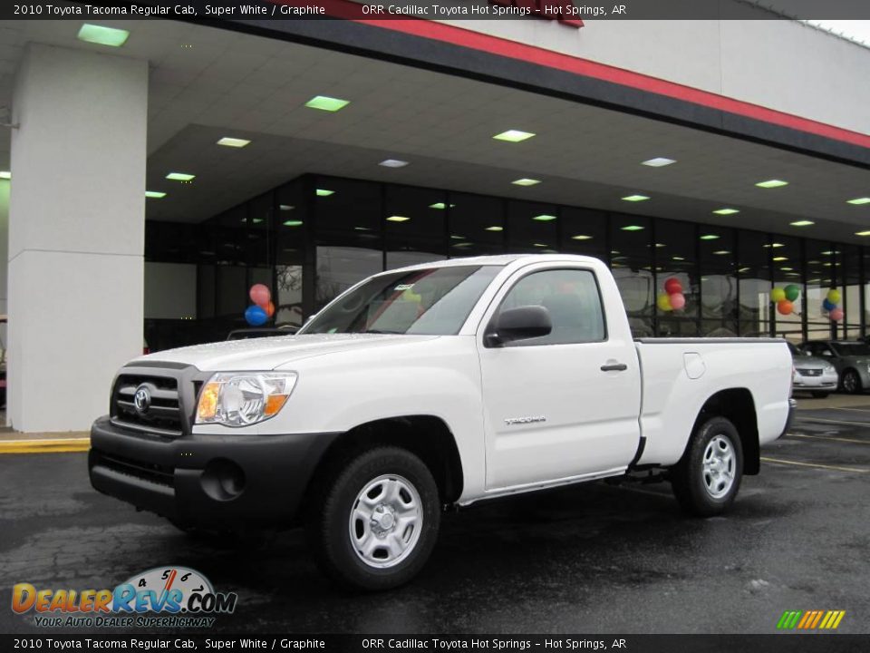 2010 Toyota Tacoma Regular Cab Super White / Graphite Photo #1