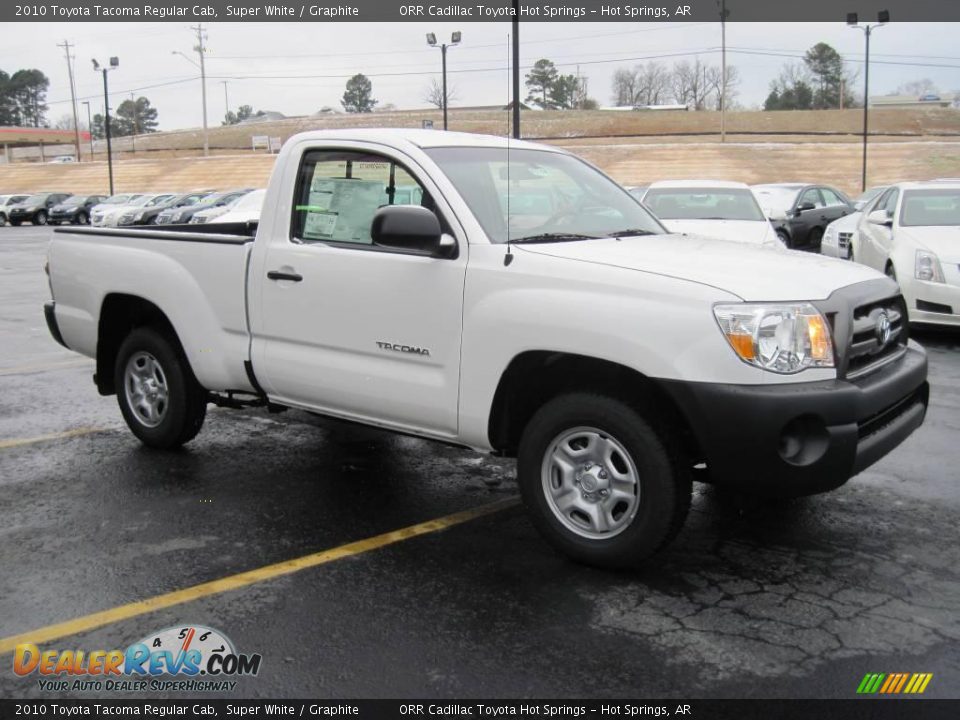 2010 Toyota Tacoma Regular Cab Super White / Graphite Photo #2