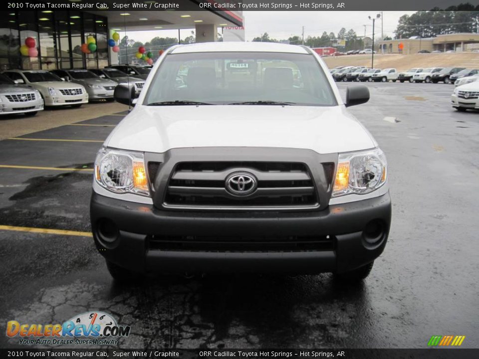 2010 Toyota Tacoma Regular Cab Super White / Graphite Photo #3