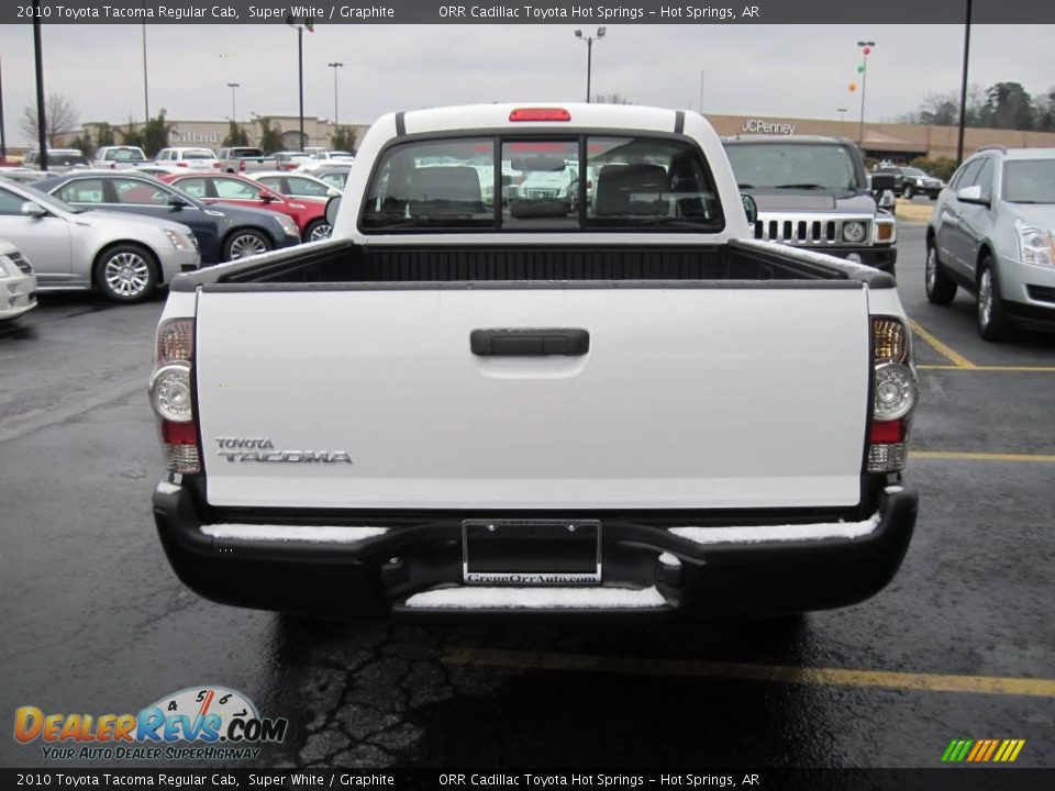 2010 Toyota Tacoma Regular Cab Super White / Graphite Photo #4