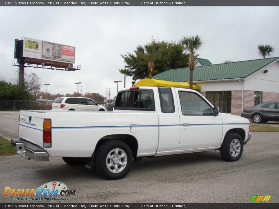 1996 Nissan Hardbody Truck XE Extended Cab Cloud White / Dark Gray Photo #2