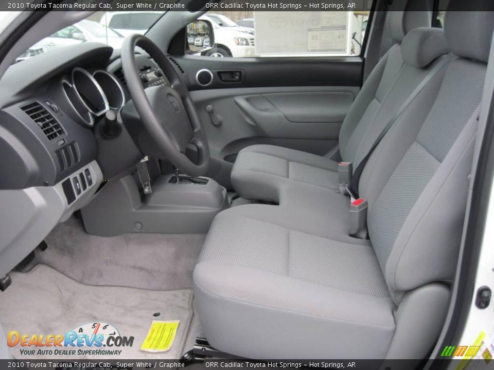2010 Toyota Tacoma Regular Cab Super White / Graphite Photo #5