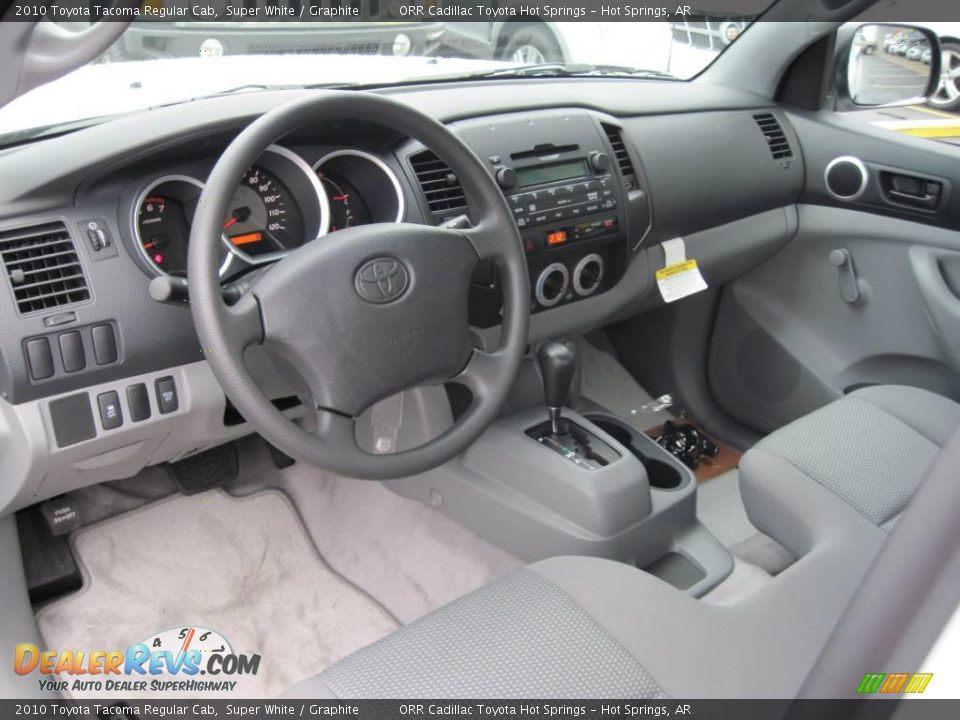 2010 Toyota Tacoma Regular Cab Super White / Graphite Photo #6