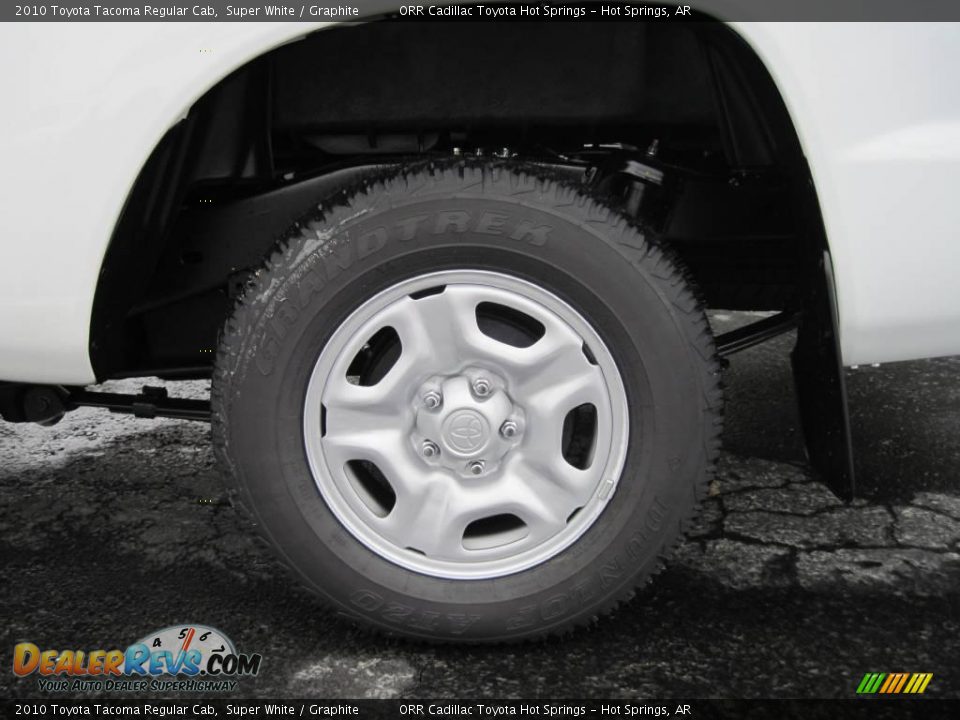 2010 Toyota Tacoma Regular Cab Super White / Graphite Photo #7