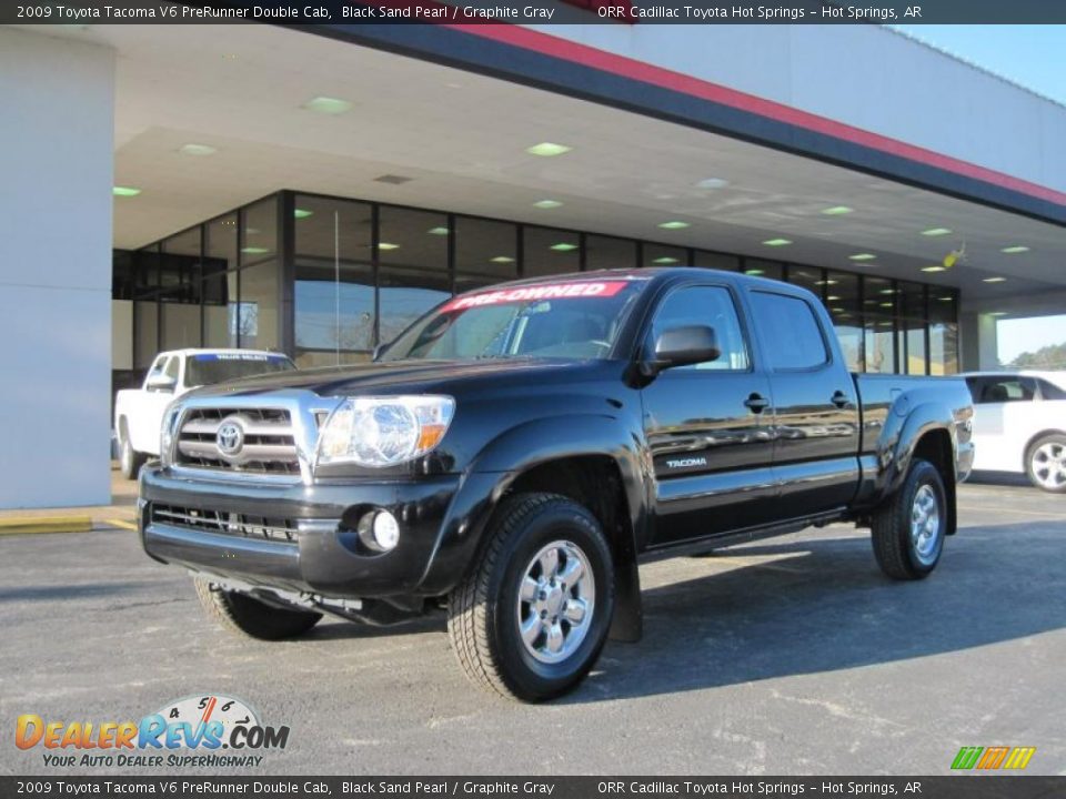 2009 Toyota Tacoma V6 PreRunner Double Cab Black Sand Pearl / Graphite Gray Photo #1