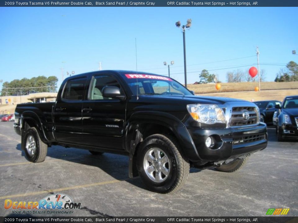 2009 Toyota Tacoma V6 PreRunner Double Cab Black Sand Pearl / Graphite Gray Photo #2