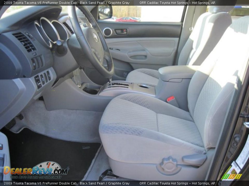 2009 Toyota Tacoma V6 PreRunner Double Cab Black Sand Pearl / Graphite Gray Photo #10