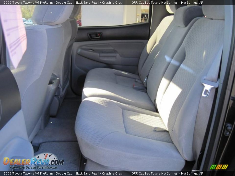 2009 Toyota Tacoma V6 PreRunner Double Cab Black Sand Pearl / Graphite Gray Photo #11