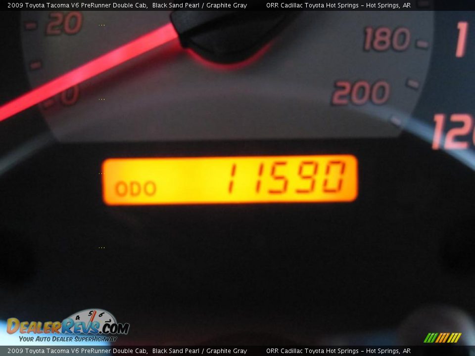 2009 Toyota Tacoma V6 PreRunner Double Cab Black Sand Pearl / Graphite Gray Photo #13