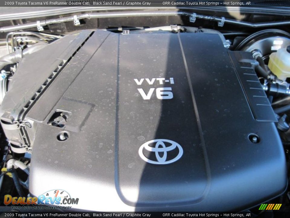 2009 Toyota Tacoma V6 PreRunner Double Cab Black Sand Pearl / Graphite Gray Photo #14