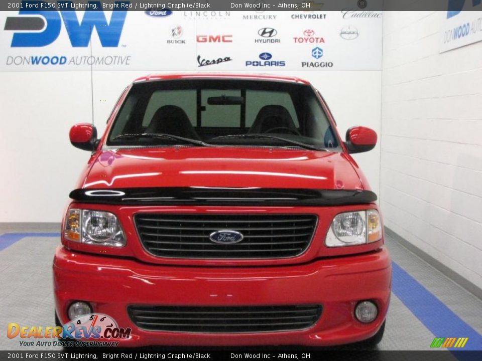 2001 Ford F150 SVT Lightning Bright Red / Lightning Graphite/Black Photo #7