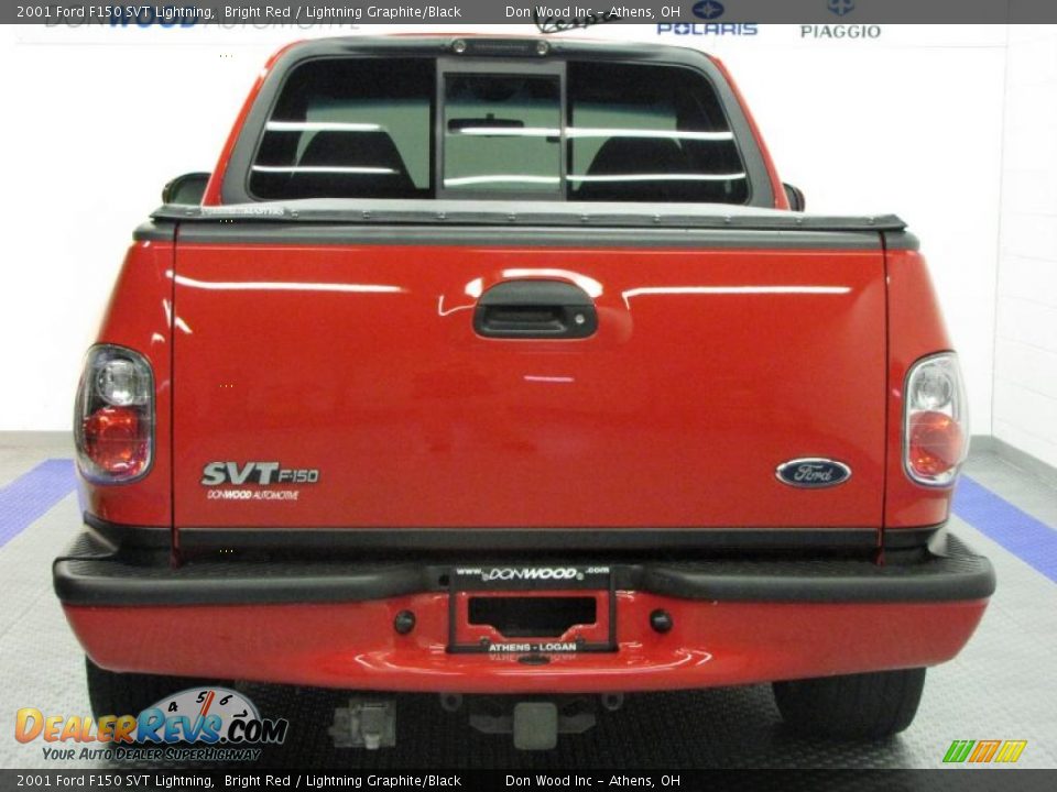 2001 Ford F150 SVT Lightning Bright Red / Lightning Graphite/Black Photo #8