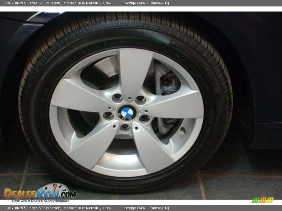 2007 BMW 5 Series 525xi Sedan Monaco Blue Metallic / Grey Photo #7