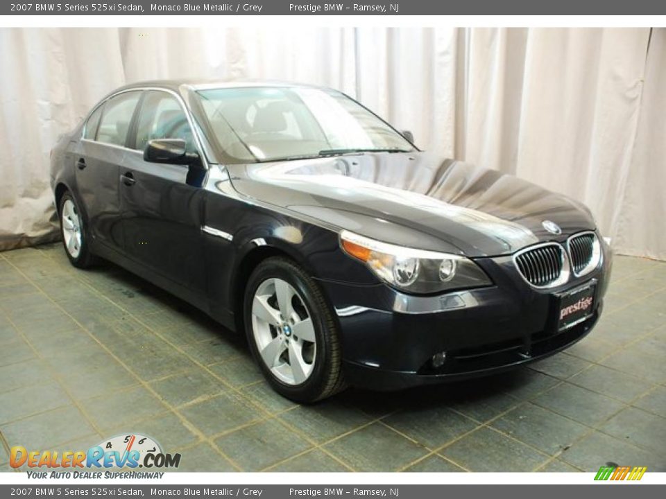 2007 BMW 5 Series 525xi Sedan Monaco Blue Metallic / Grey Photo #10