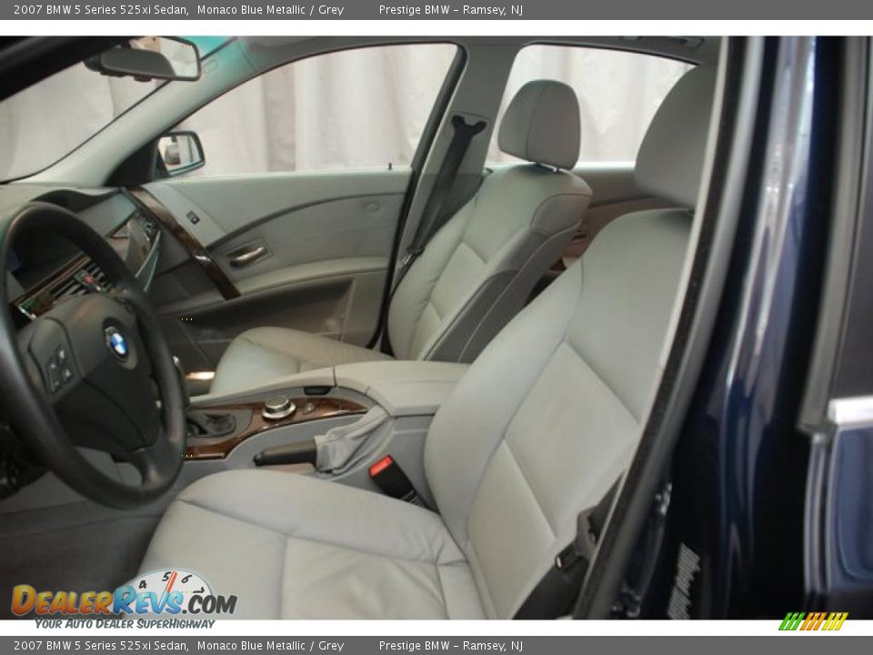 2007 BMW 5 Series 525xi Sedan Monaco Blue Metallic / Grey Photo #13