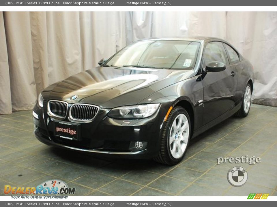 2009 BMW 3 Series 328xi Coupe Black Sapphire Metallic / Beige Photo #1