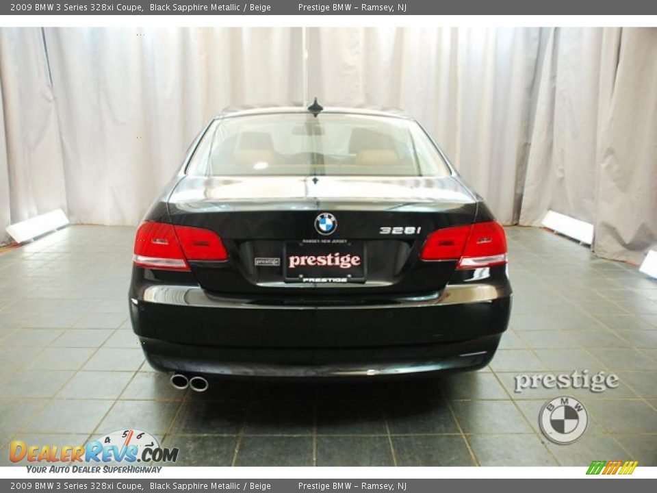 2009 BMW 3 Series 328xi Coupe Black Sapphire Metallic / Beige Photo #3
