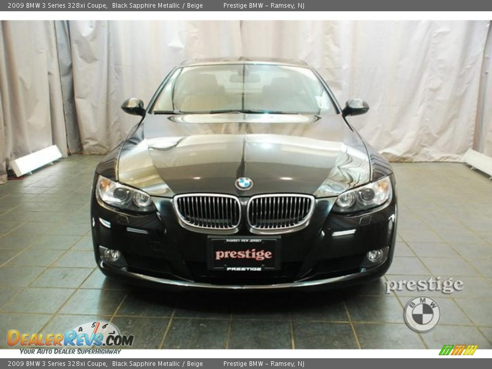 2009 BMW 3 Series 328xi Coupe Black Sapphire Metallic / Beige Photo #6
