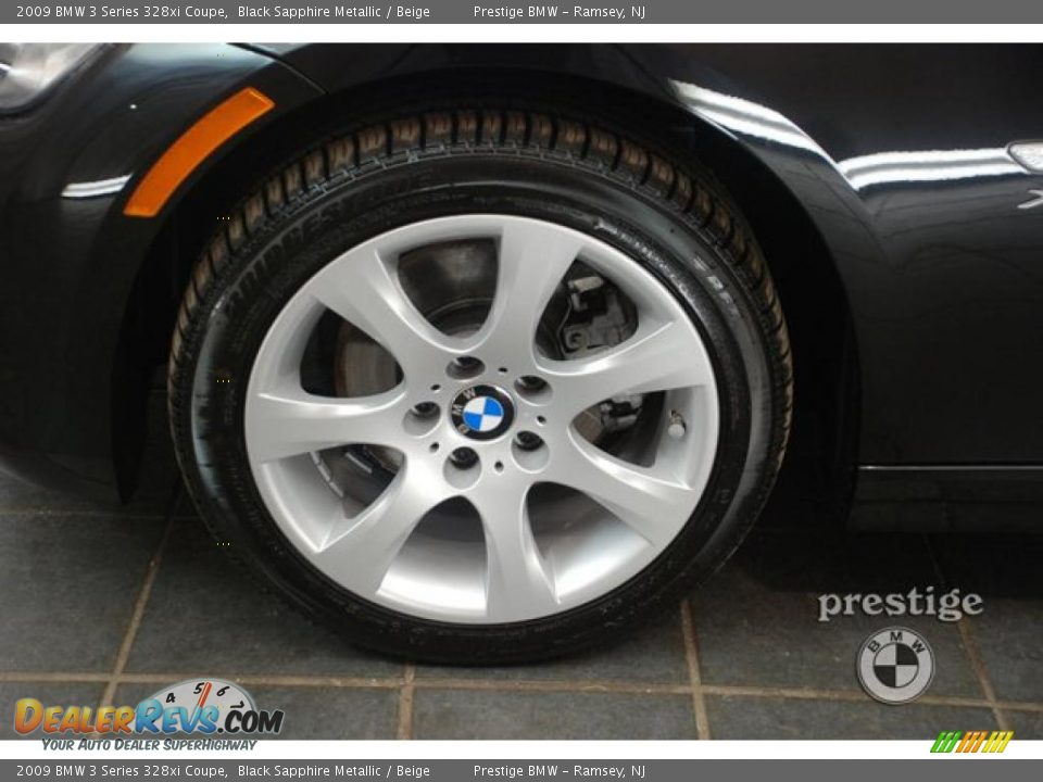 2009 BMW 3 Series 328xi Coupe Black Sapphire Metallic / Beige Photo #8