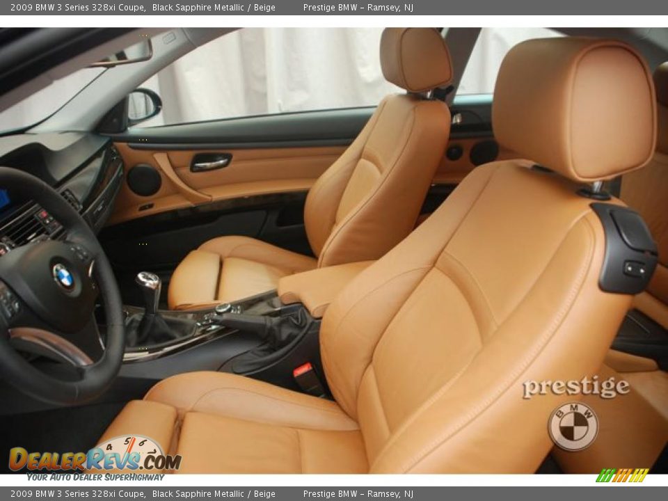 2009 BMW 3 Series 328xi Coupe Black Sapphire Metallic / Beige Photo #9