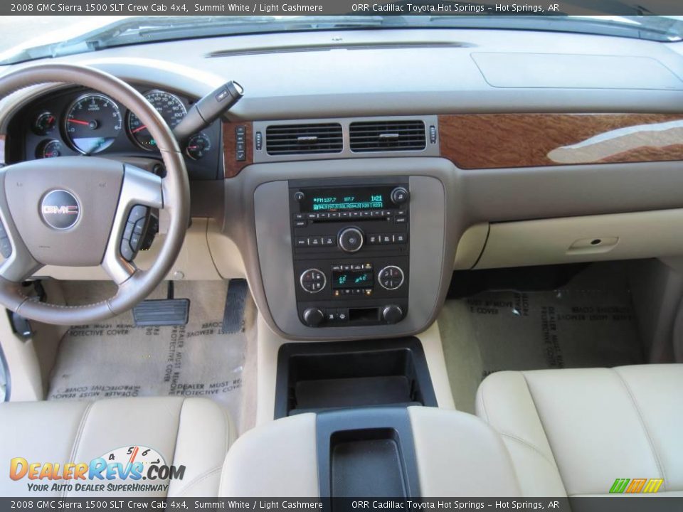 2008 GMC Sierra 1500 SLT Crew Cab 4x4 Summit White / Light Cashmere Photo #7