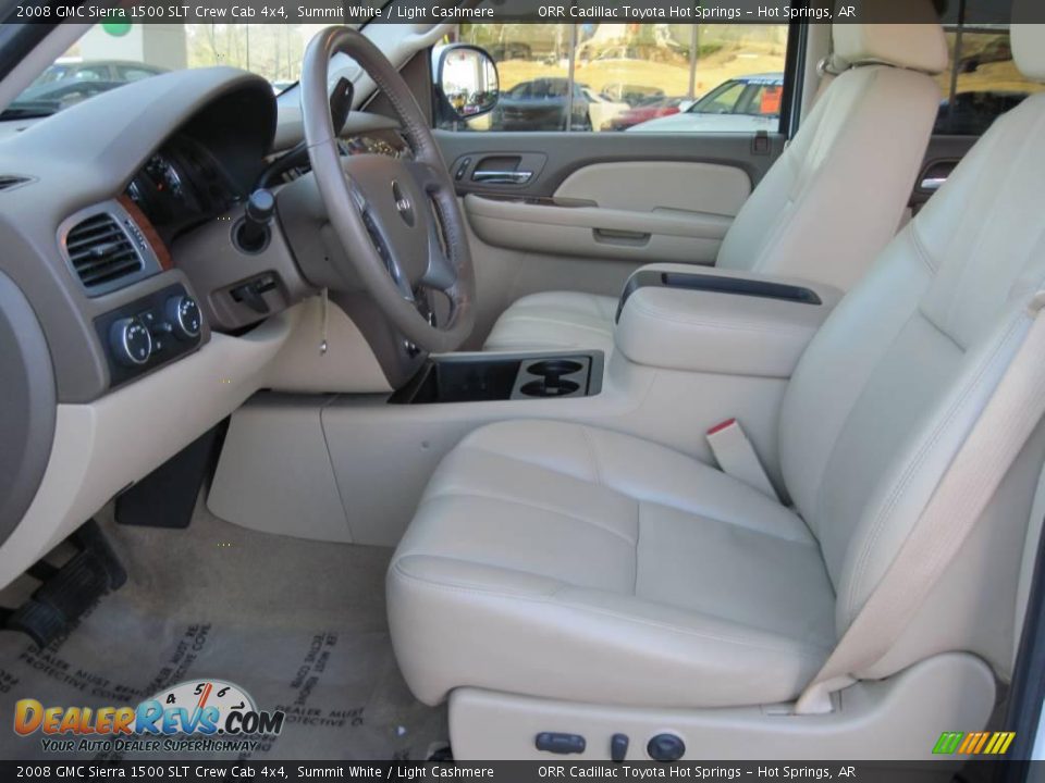 2008 GMC Sierra 1500 SLT Crew Cab 4x4 Summit White / Light Cashmere Photo #8