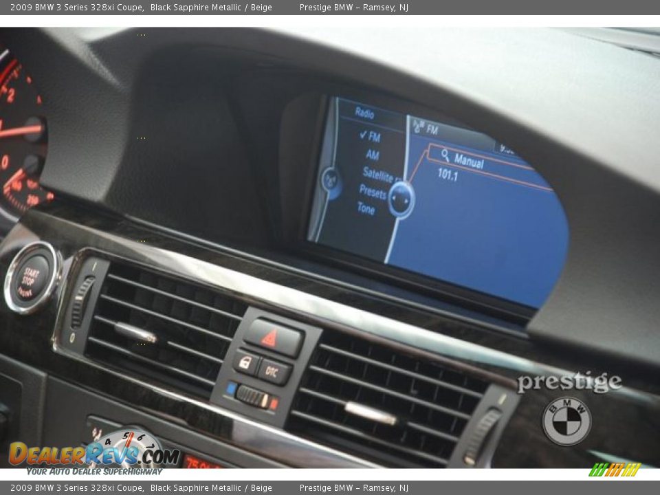 2009 BMW 3 Series 328xi Coupe Black Sapphire Metallic / Beige Photo #16