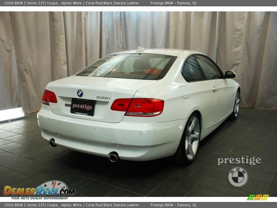2009 BMW 3 Series 335i Coupe Alpine White / Coral Red/Black Dakota Leather Photo #2