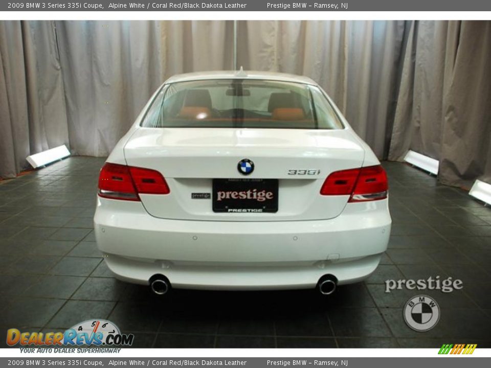 2009 BMW 3 Series 335i Coupe Alpine White / Coral Red/Black Dakota Leather Photo #3