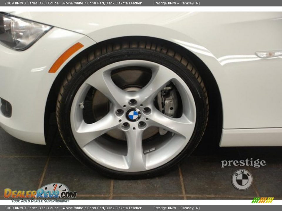 2009 BMW 3 Series 335i Coupe Alpine White / Coral Red/Black Dakota Leather Photo #8