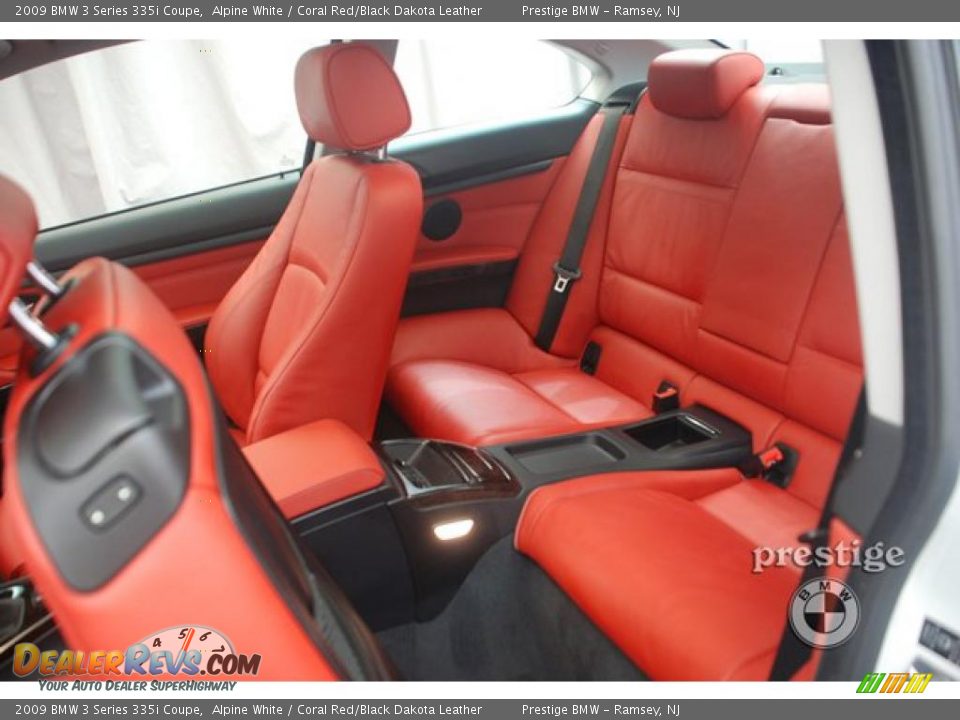 2009 BMW 3 Series 335i Coupe Alpine White / Coral Red/Black Dakota Leather Photo #10