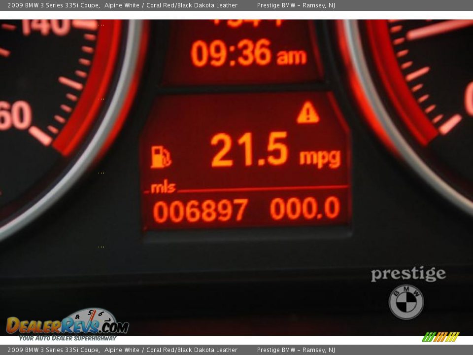 2009 BMW 3 Series 335i Coupe Alpine White / Coral Red/Black Dakota Leather Photo #14