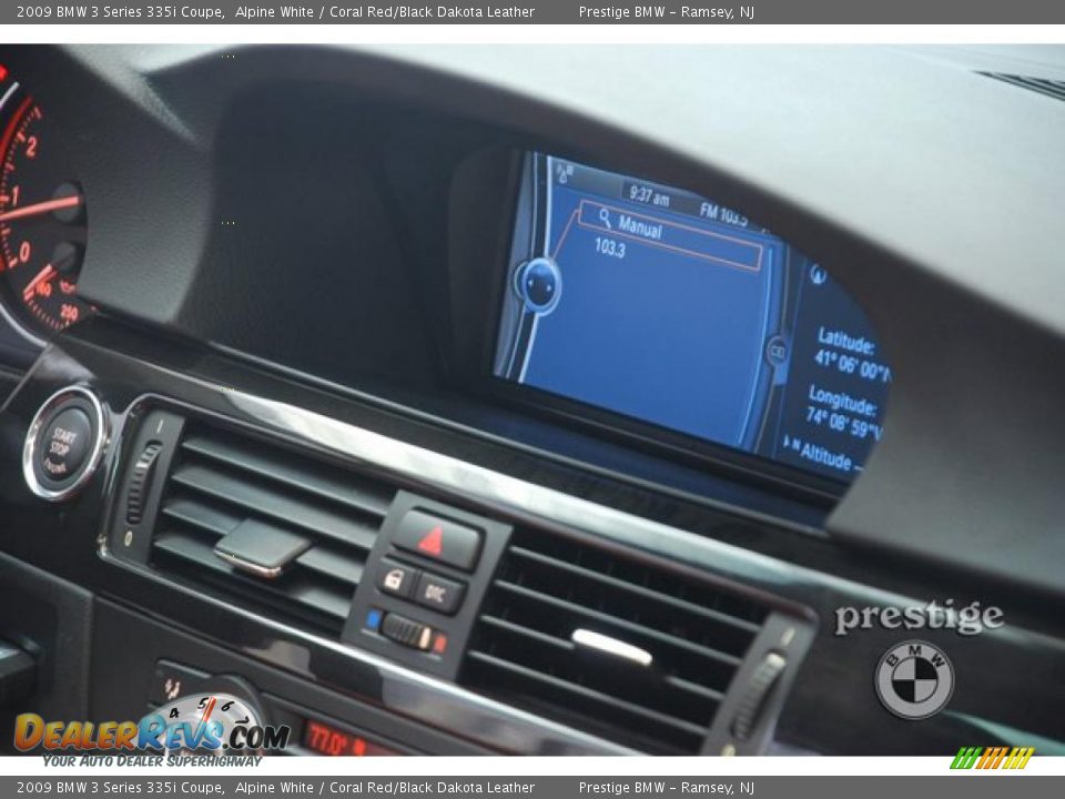 2009 BMW 3 Series 335i Coupe Alpine White / Coral Red/Black Dakota Leather Photo #16