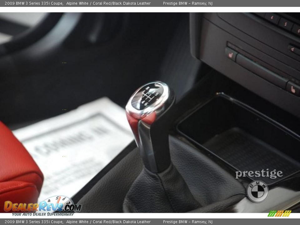 2009 BMW 3 Series 335i Coupe Alpine White / Coral Red/Black Dakota Leather Photo #18