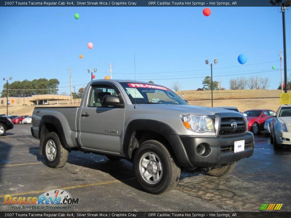 2007 Toyota Tacoma Regular Cab 4x4 Silver Streak Mica / Graphite Gray Photo #2