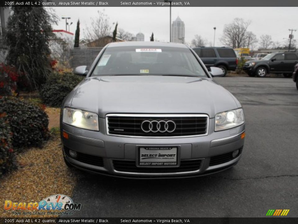 2005 Audi A8 L 4.2 quattro Akoya Silver Metallic / Black Photo #2