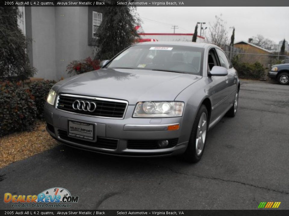 2005 Audi A8 L 4.2 quattro Akoya Silver Metallic / Black Photo #3