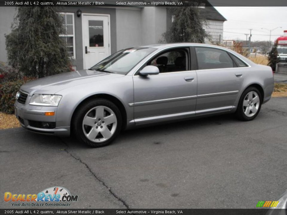2005 Audi A8 L 4.2 quattro Akoya Silver Metallic / Black Photo #4