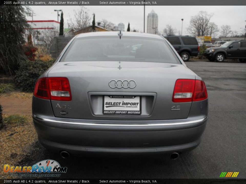 2005 Audi A8 L 4.2 quattro Akoya Silver Metallic / Black Photo #5