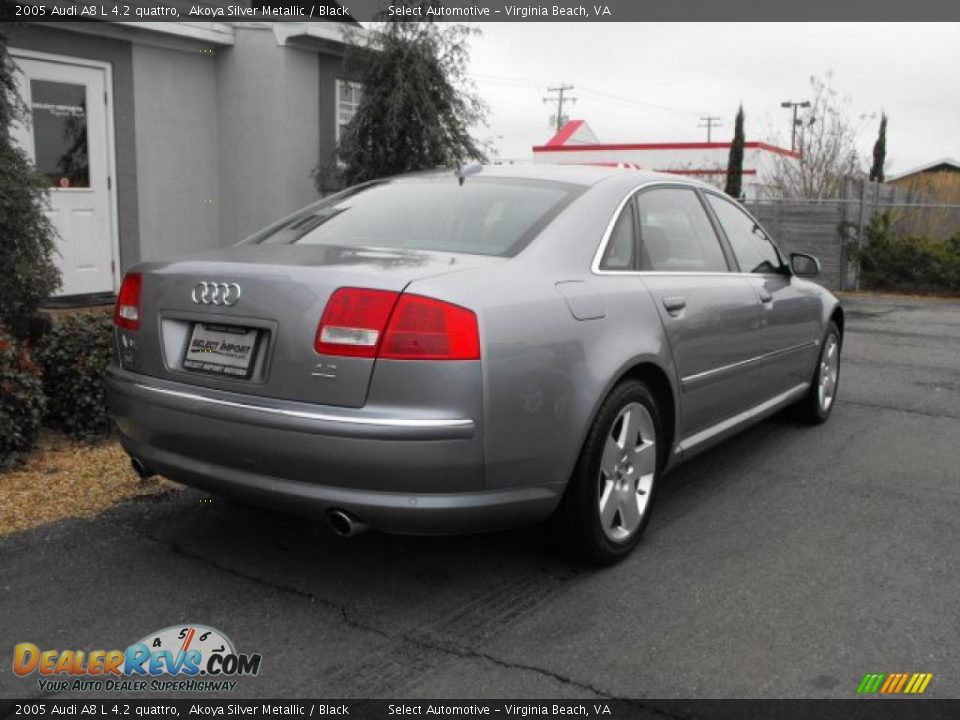 2005 Audi A8 L 4.2 quattro Akoya Silver Metallic / Black Photo #6