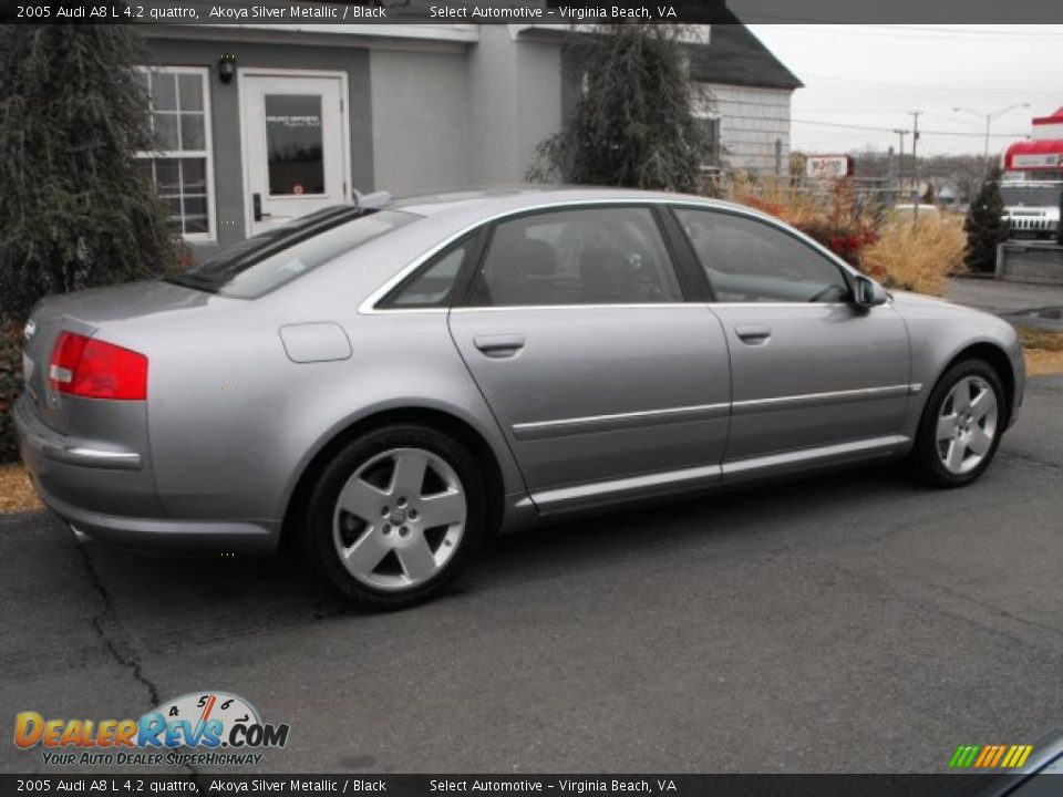 2005 Audi A8 L 4.2 quattro Akoya Silver Metallic / Black Photo #7