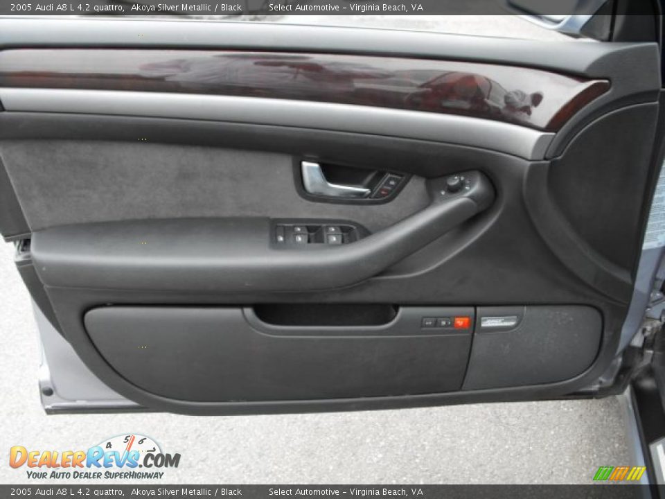 2005 Audi A8 L 4.2 quattro Akoya Silver Metallic / Black Photo #9