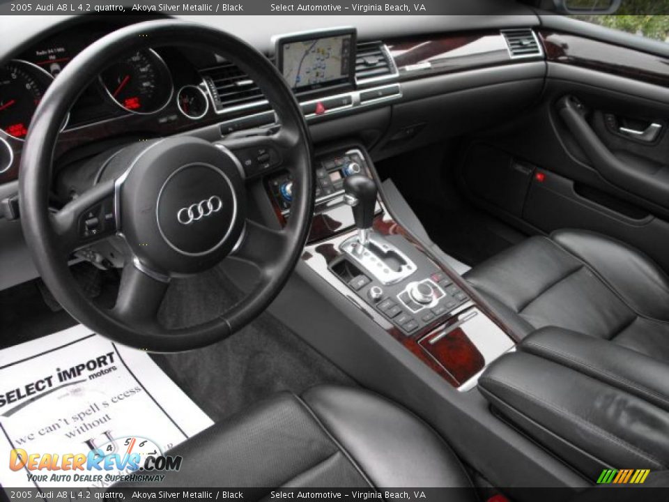 2005 Audi A8 L 4.2 quattro Akoya Silver Metallic / Black Photo #10
