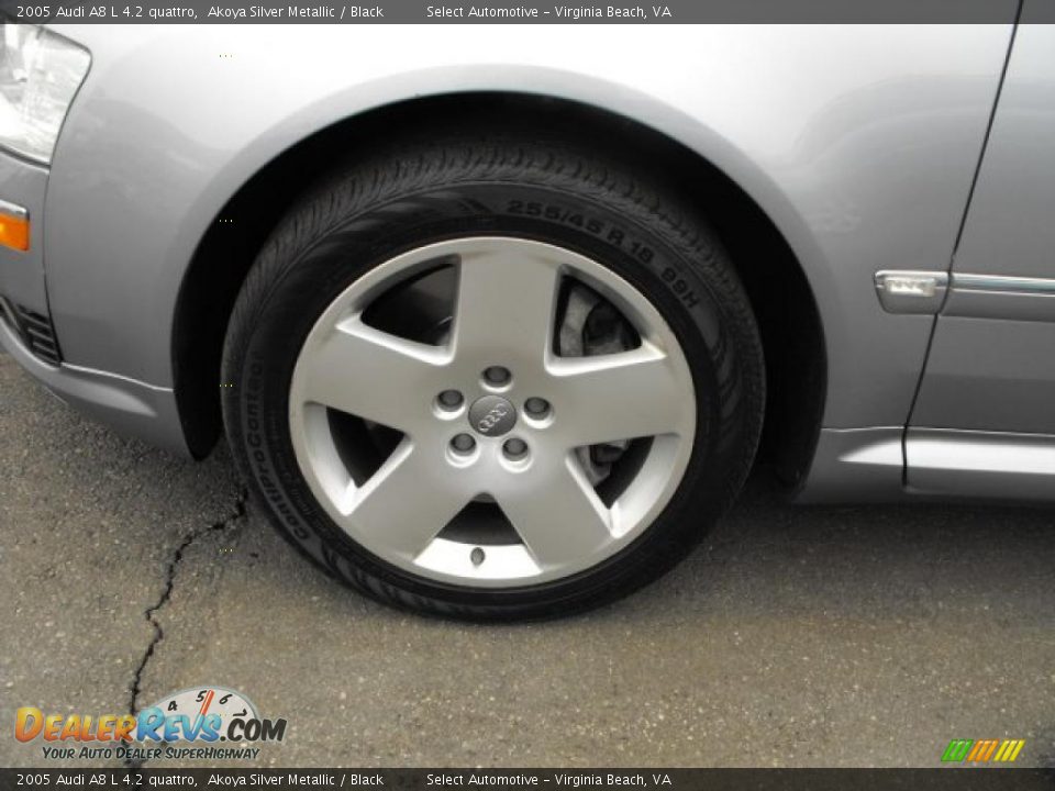 2005 Audi A8 L 4.2 quattro Akoya Silver Metallic / Black Photo #27