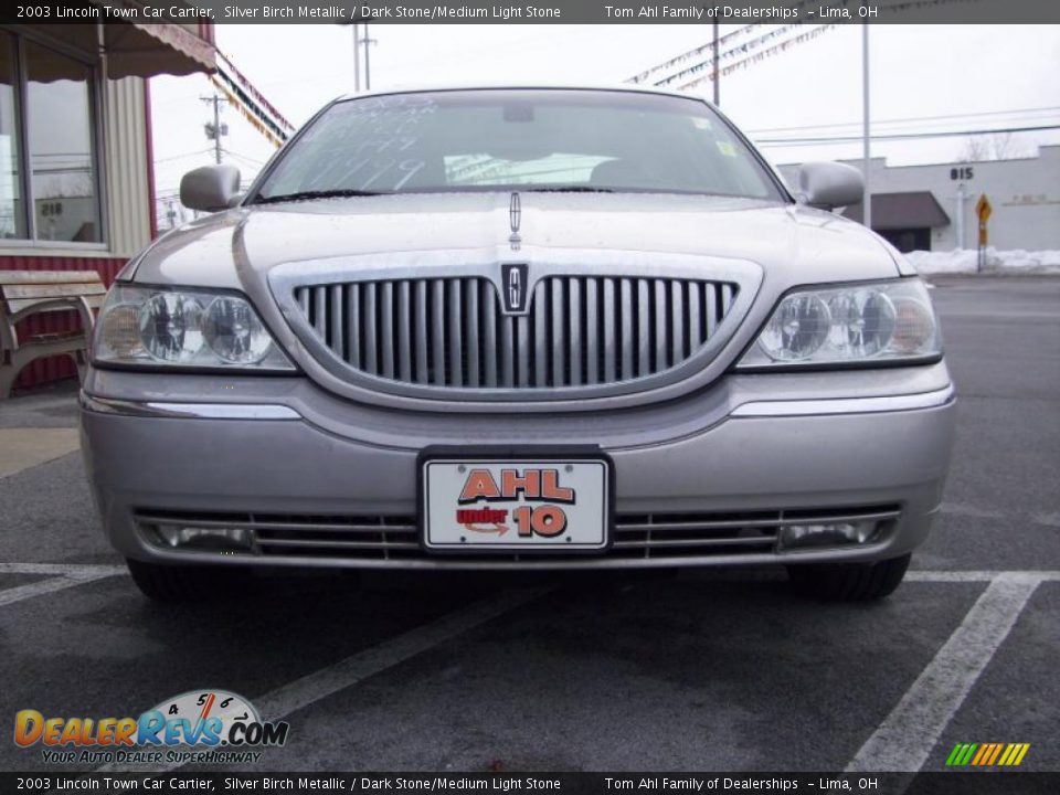 2003 Lincoln Town Car Cartier Silver Birch Metallic / Dark Stone/Medium Light Stone Photo #2
