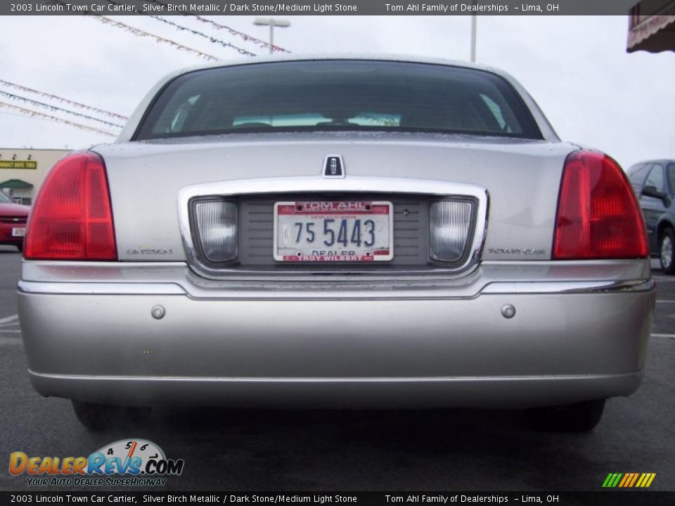 2003 Lincoln Town Car Cartier Silver Birch Metallic / Dark Stone/Medium Light Stone Photo #6